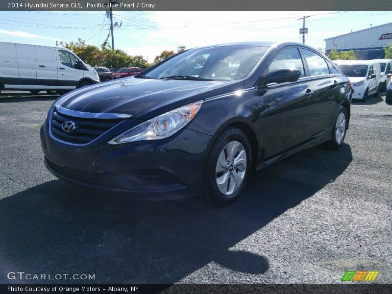 Pacific Blue Pearl / Gray 2014 Hyundai Sonata GLS