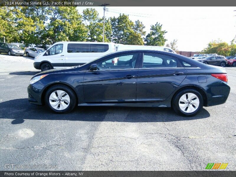 Pacific Blue Pearl / Gray 2014 Hyundai Sonata GLS