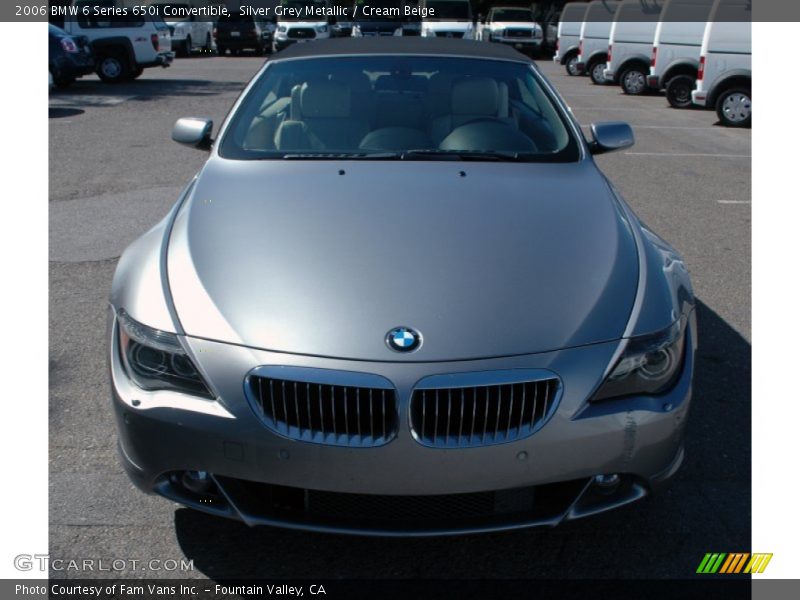 Silver Grey Metallic / Cream Beige 2006 BMW 6 Series 650i Convertible