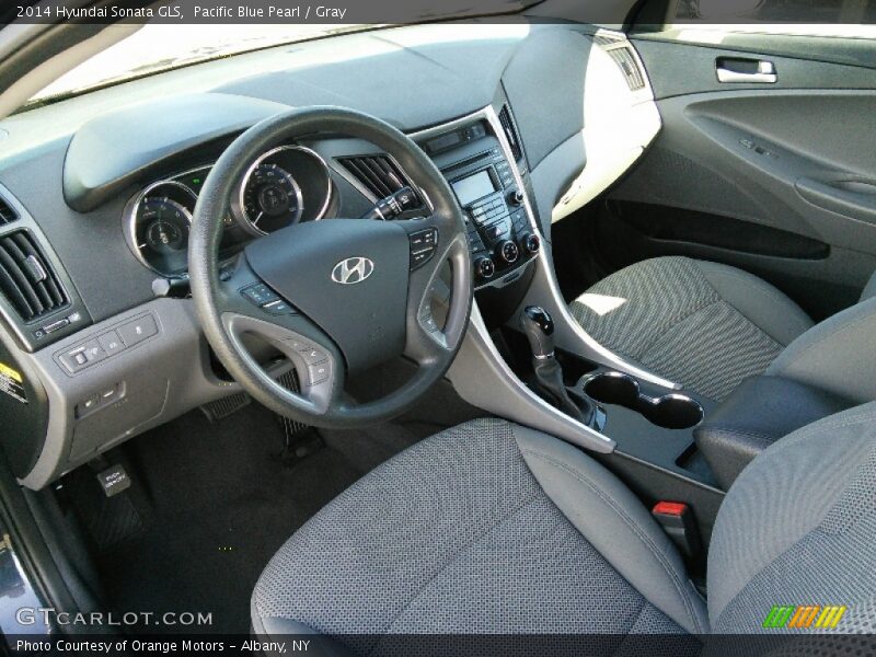 Pacific Blue Pearl / Gray 2014 Hyundai Sonata GLS