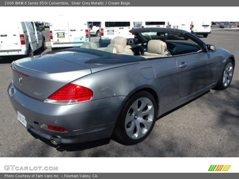 Silver Grey Metallic / Cream Beige 2006 BMW 6 Series 650i Convertible