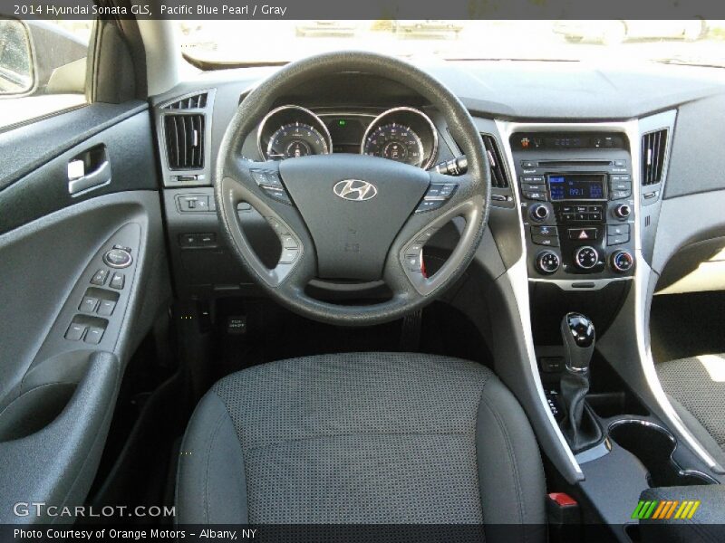 Pacific Blue Pearl / Gray 2014 Hyundai Sonata GLS