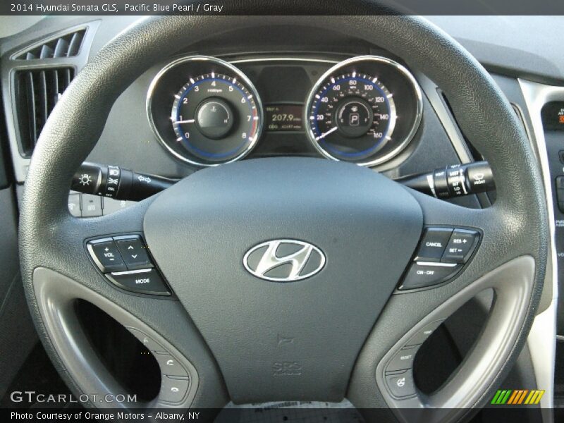 Pacific Blue Pearl / Gray 2014 Hyundai Sonata GLS