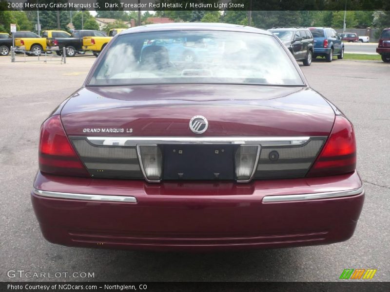 Dark Toreador Red Metallic / Medium Light Stone 2008 Mercury Grand Marquis LS