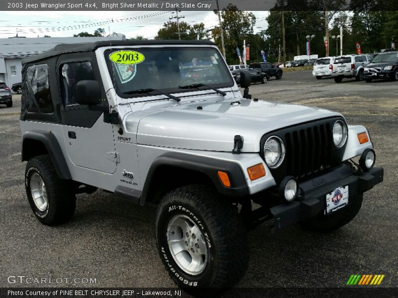 Bright Silver Metallic / Dark Slate Gray 2003 Jeep Wrangler Sport 4x4