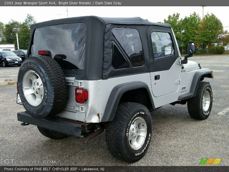 Bright Silver Metallic / Dark Slate Gray 2003 Jeep Wrangler Sport 4x4