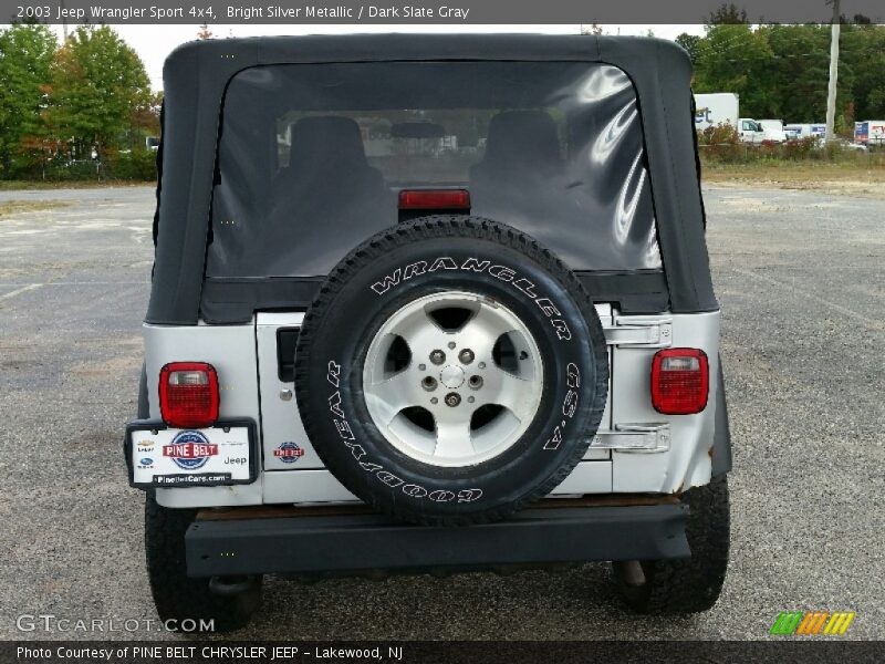 Bright Silver Metallic / Dark Slate Gray 2003 Jeep Wrangler Sport 4x4