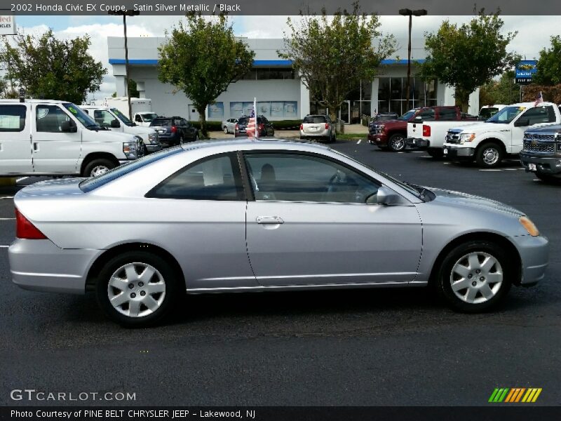 Satin Silver Metallic / Black 2002 Honda Civic EX Coupe