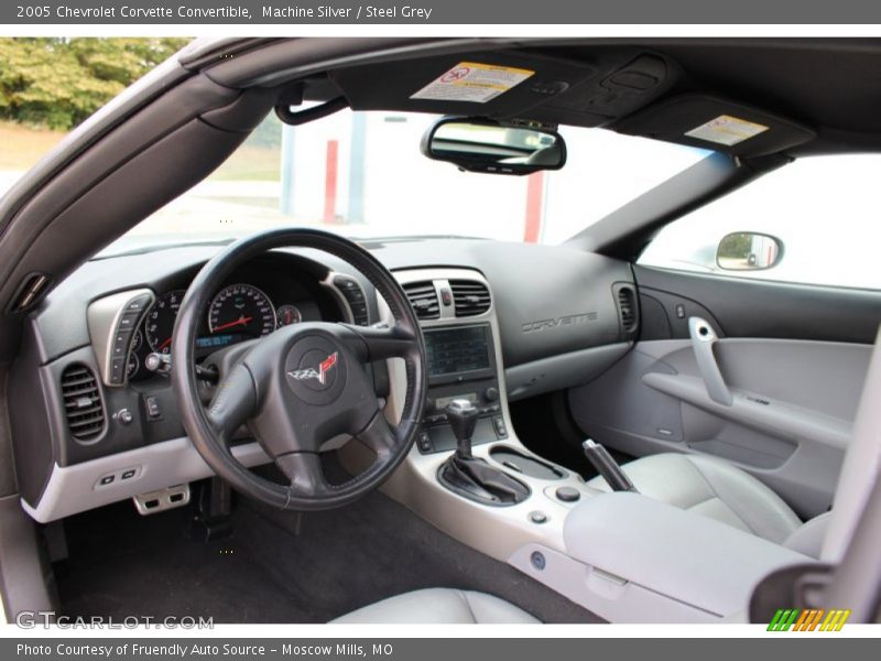 Machine Silver / Steel Grey 2005 Chevrolet Corvette Convertible