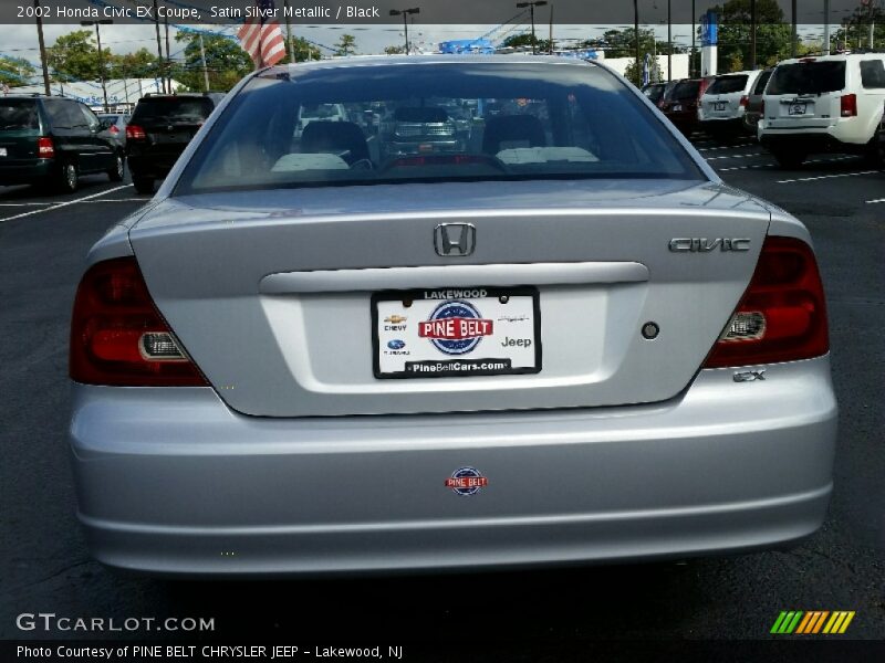 Satin Silver Metallic / Black 2002 Honda Civic EX Coupe