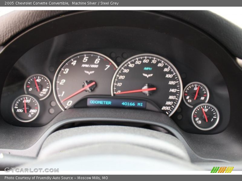 Machine Silver / Steel Grey 2005 Chevrolet Corvette Convertible