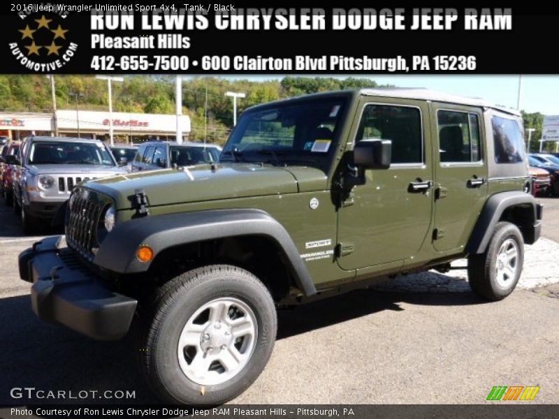 Tank / Black 2016 Jeep Wrangler Unlimited Sport 4x4