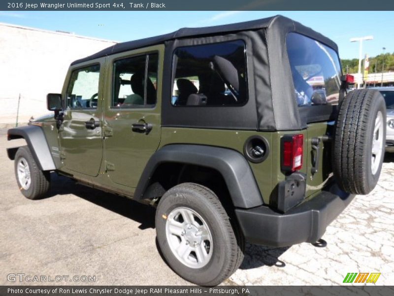 Tank / Black 2016 Jeep Wrangler Unlimited Sport 4x4