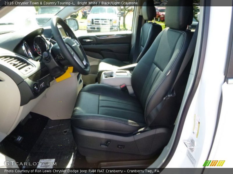Bright White / Black/Light Graystone 2016 Chrysler Town & Country Touring-L