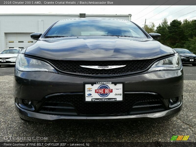 Granite Crystal Metallic / Black/Ambassador Blue 2016 Chrysler 200 S AWD