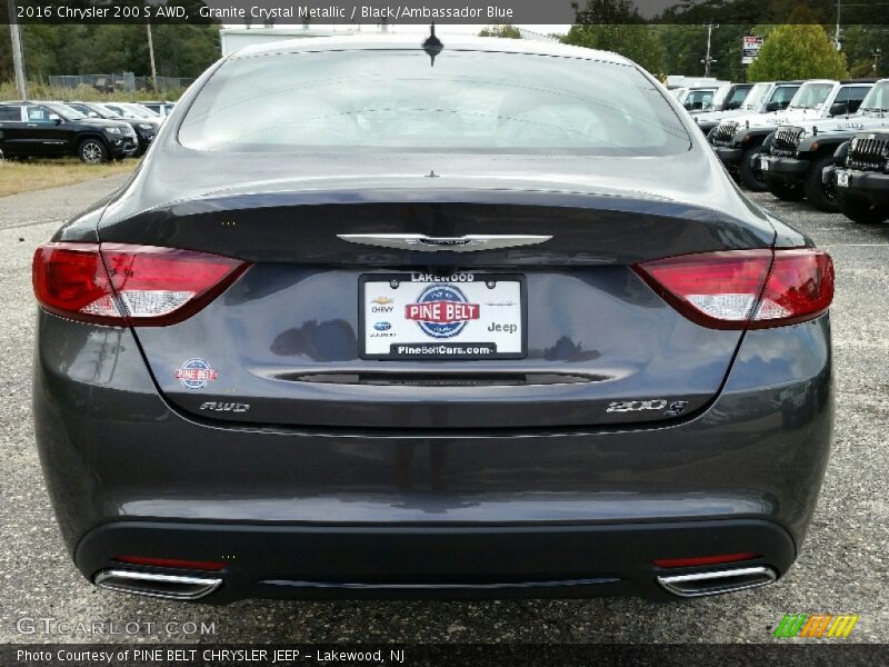 Granite Crystal Metallic / Black/Ambassador Blue 2016 Chrysler 200 S AWD