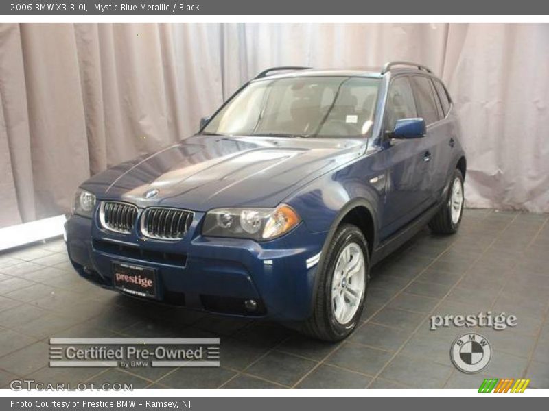 Mystic Blue Metallic / Black 2006 BMW X3 3.0i