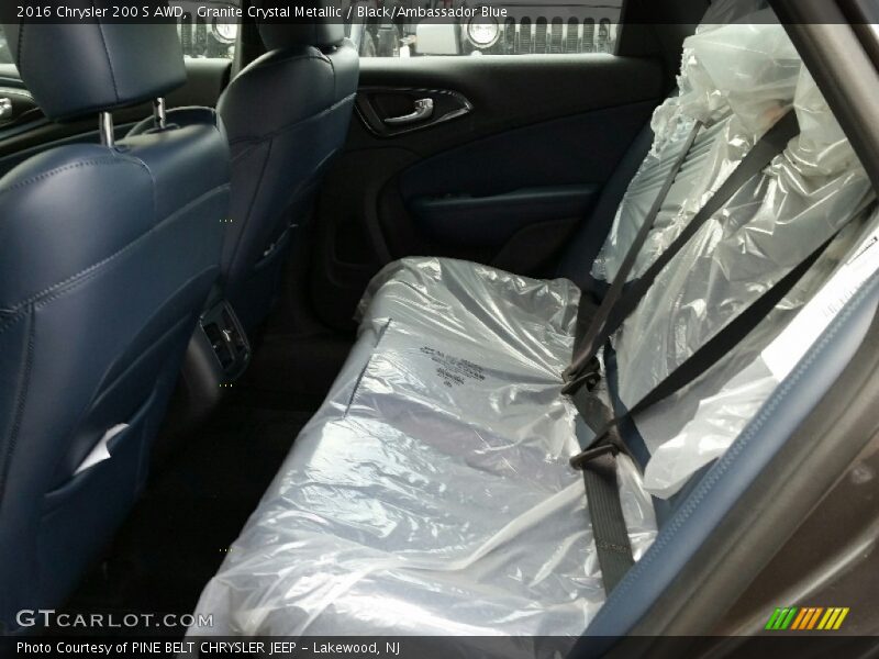 Granite Crystal Metallic / Black/Ambassador Blue 2016 Chrysler 200 S AWD