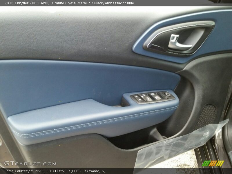 Granite Crystal Metallic / Black/Ambassador Blue 2016 Chrysler 200 S AWD