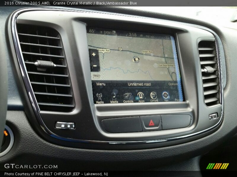 Granite Crystal Metallic / Black/Ambassador Blue 2016 Chrysler 200 S AWD
