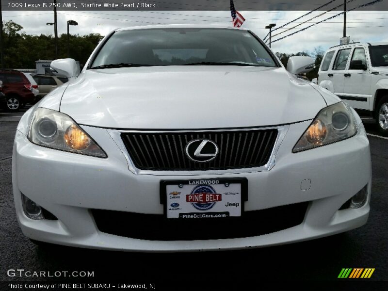 Starfire White Pearl / Black 2009 Lexus IS 250 AWD