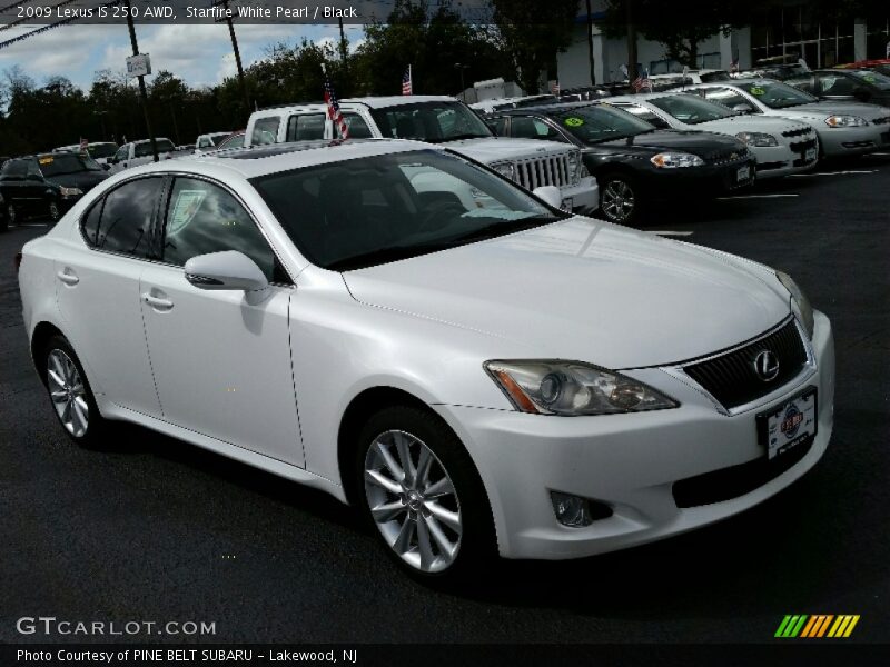 Starfire White Pearl / Black 2009 Lexus IS 250 AWD