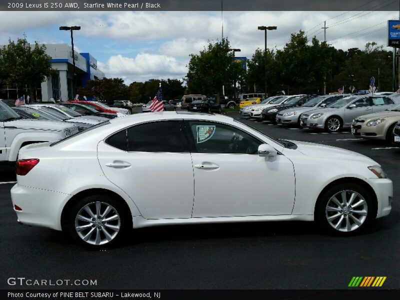 Starfire White Pearl / Black 2009 Lexus IS 250 AWD