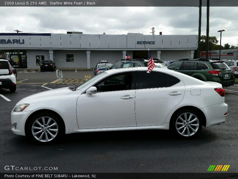 Starfire White Pearl / Black 2009 Lexus IS 250 AWD