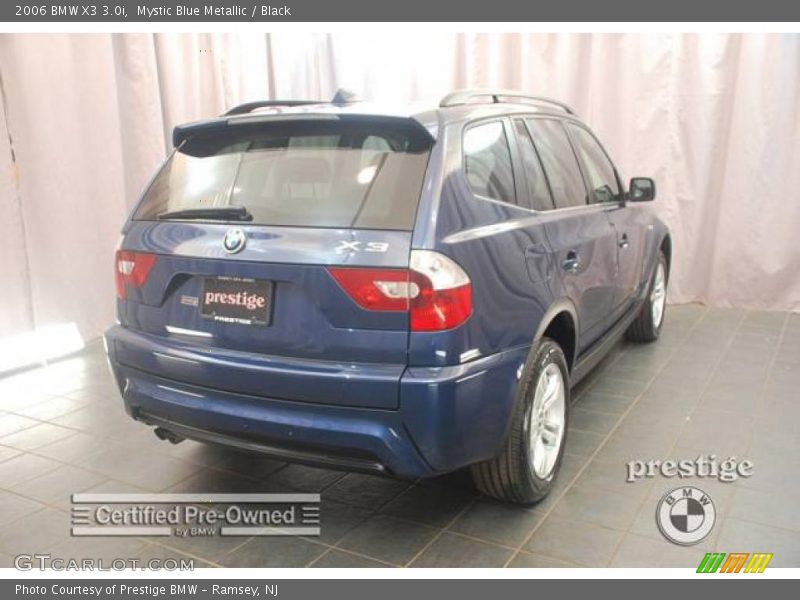 Mystic Blue Metallic / Black 2006 BMW X3 3.0i