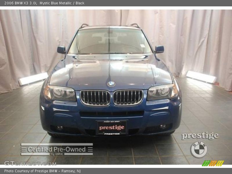 Mystic Blue Metallic / Black 2006 BMW X3 3.0i