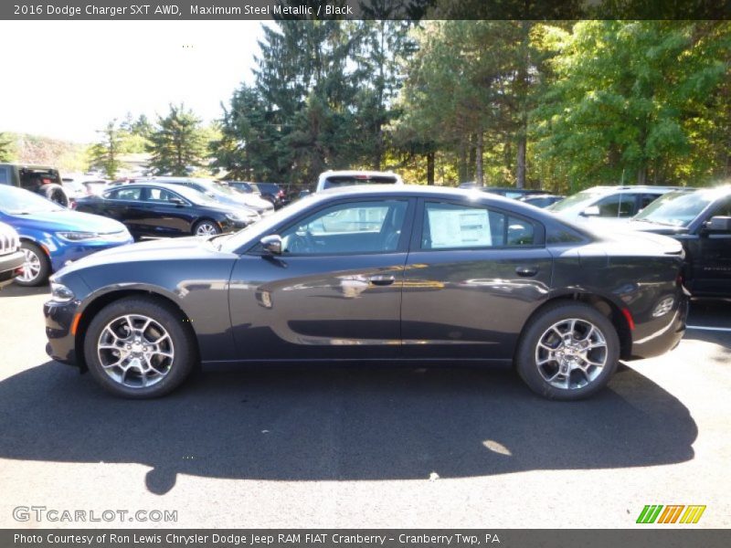 Maximum Steel Metallic / Black 2016 Dodge Charger SXT AWD