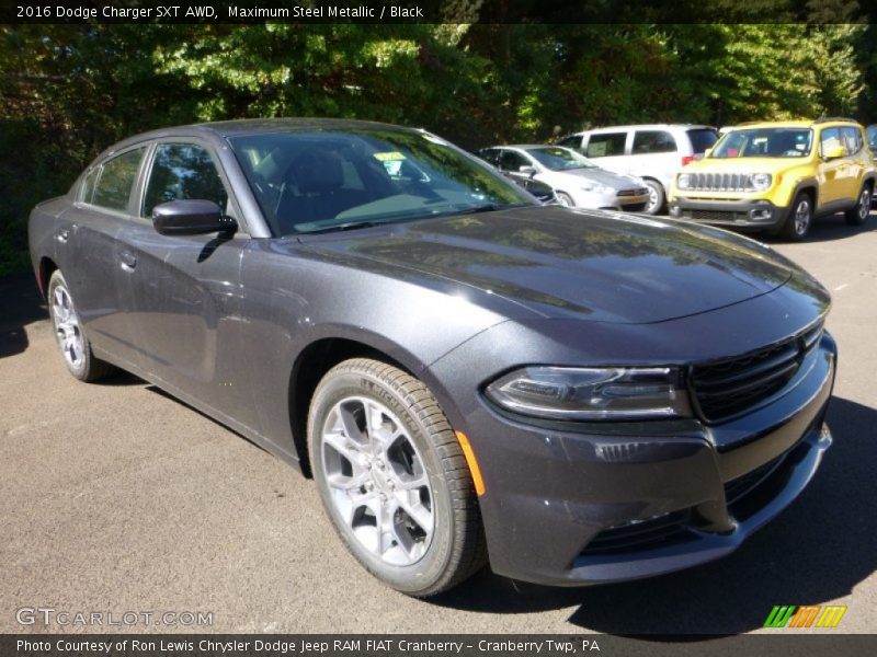 Maximum Steel Metallic / Black 2016 Dodge Charger SXT AWD