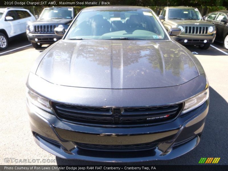Maximum Steel Metallic / Black 2016 Dodge Charger SXT AWD