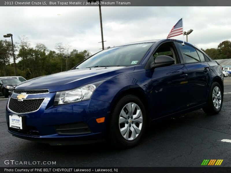 Blue Topaz Metallic / Jet Black/Medium Titanium 2013 Chevrolet Cruze LS