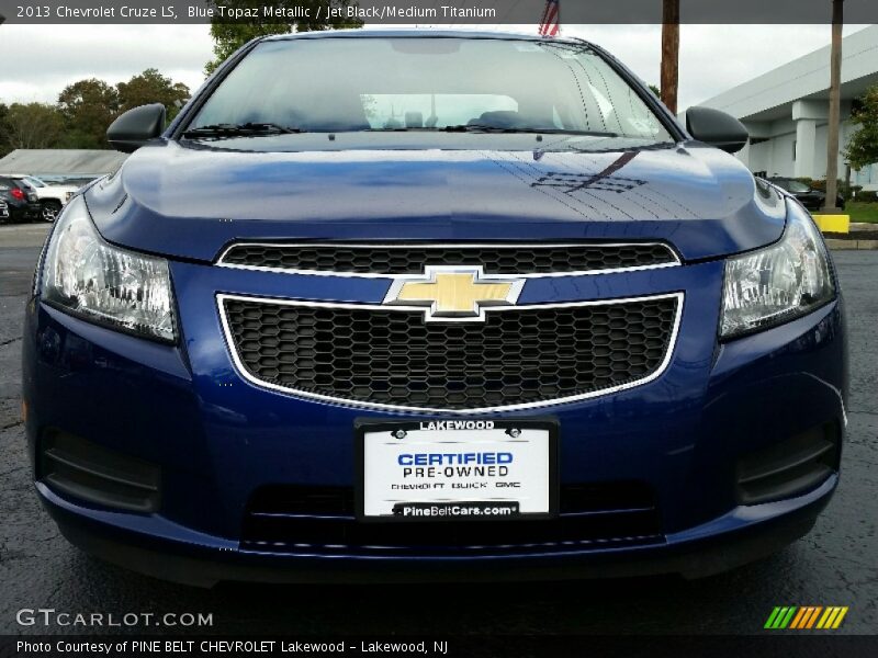 Blue Topaz Metallic / Jet Black/Medium Titanium 2013 Chevrolet Cruze LS