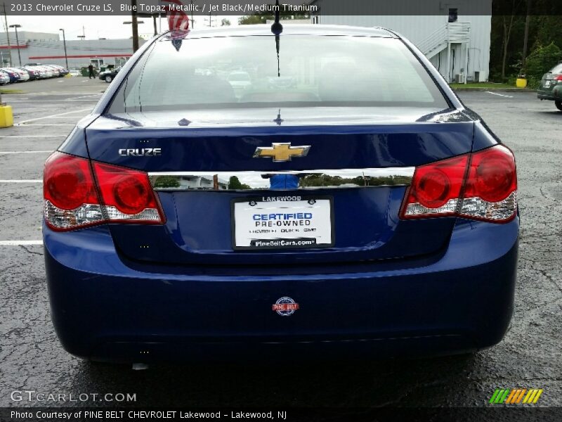 Blue Topaz Metallic / Jet Black/Medium Titanium 2013 Chevrolet Cruze LS