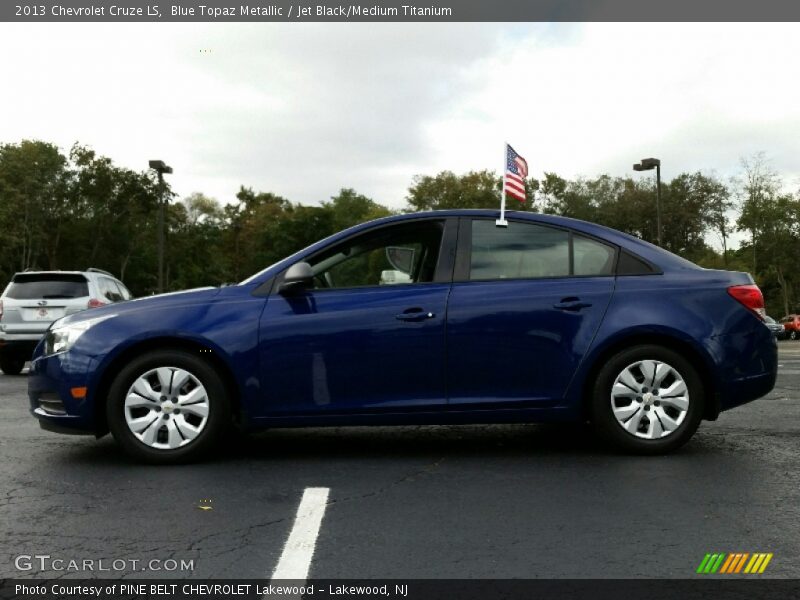 Blue Topaz Metallic / Jet Black/Medium Titanium 2013 Chevrolet Cruze LS