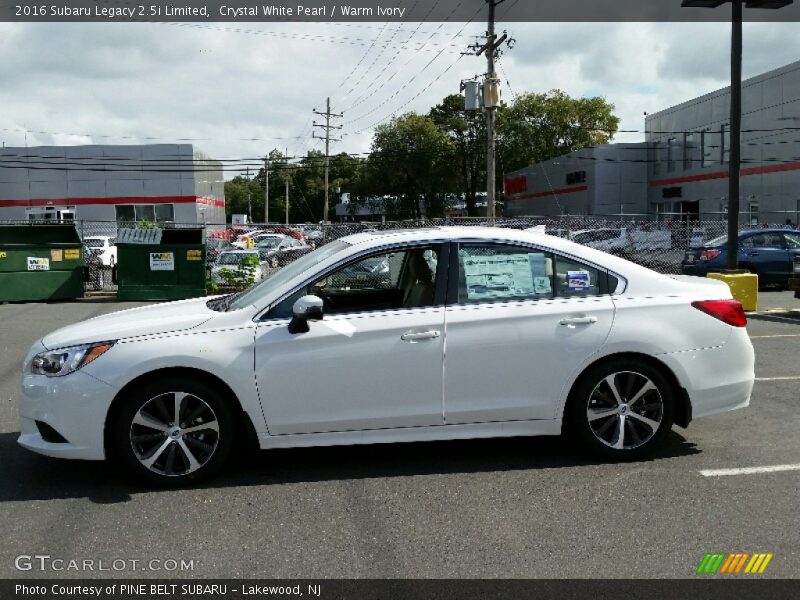 Crystal White Pearl / Warm Ivory 2016 Subaru Legacy 2.5i Limited