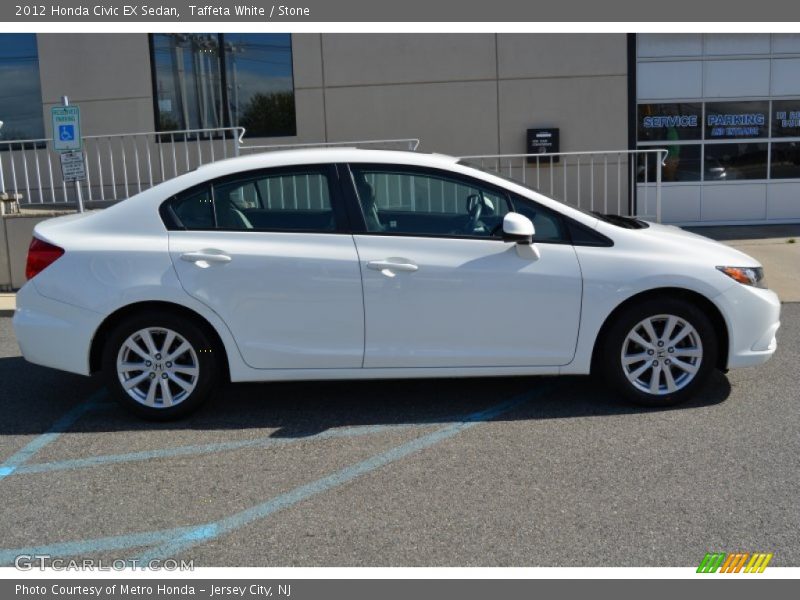 Taffeta White / Stone 2012 Honda Civic EX Sedan