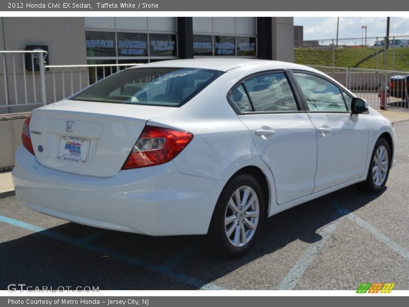 Taffeta White / Stone 2012 Honda Civic EX Sedan