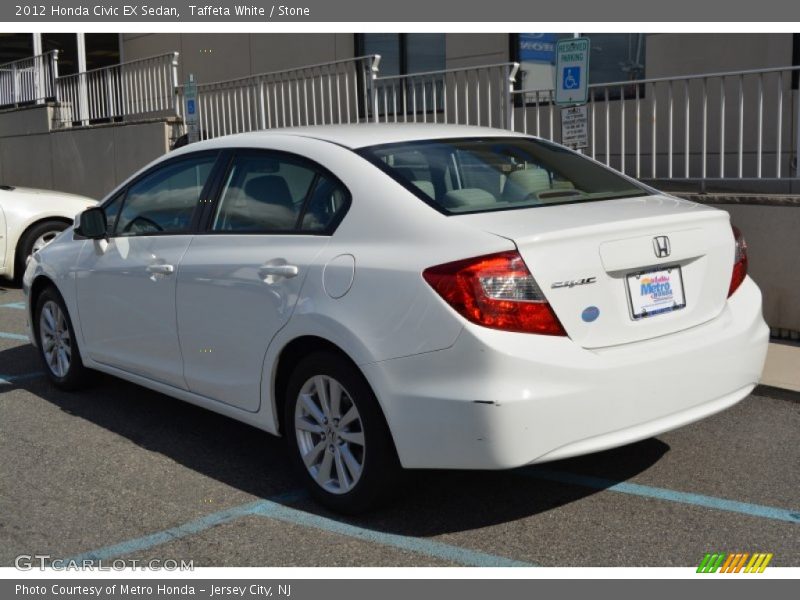 Taffeta White / Stone 2012 Honda Civic EX Sedan