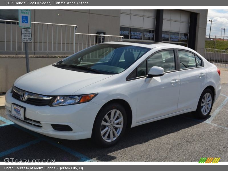 Taffeta White / Stone 2012 Honda Civic EX Sedan