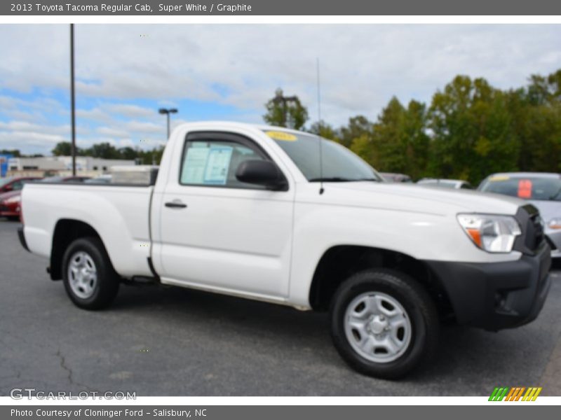 Super White / Graphite 2013 Toyota Tacoma Regular Cab