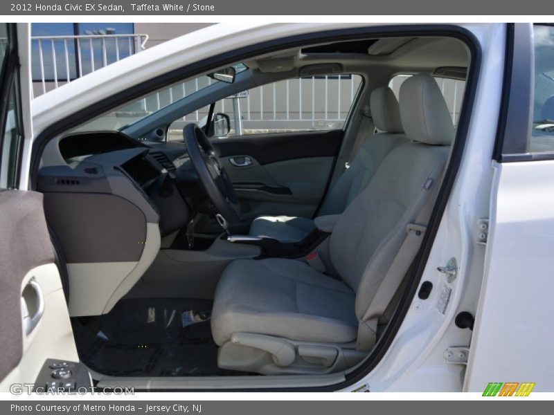 Taffeta White / Stone 2012 Honda Civic EX Sedan