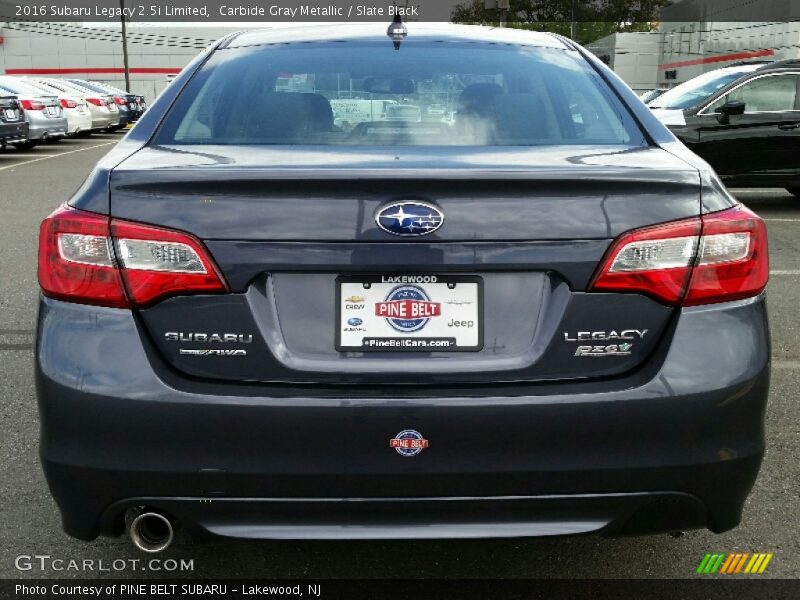 Carbide Gray Metallic / Slate Black 2016 Subaru Legacy 2.5i Limited