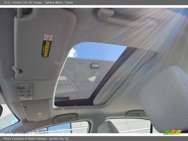 Taffeta White / Stone 2012 Honda Civic EX Sedan