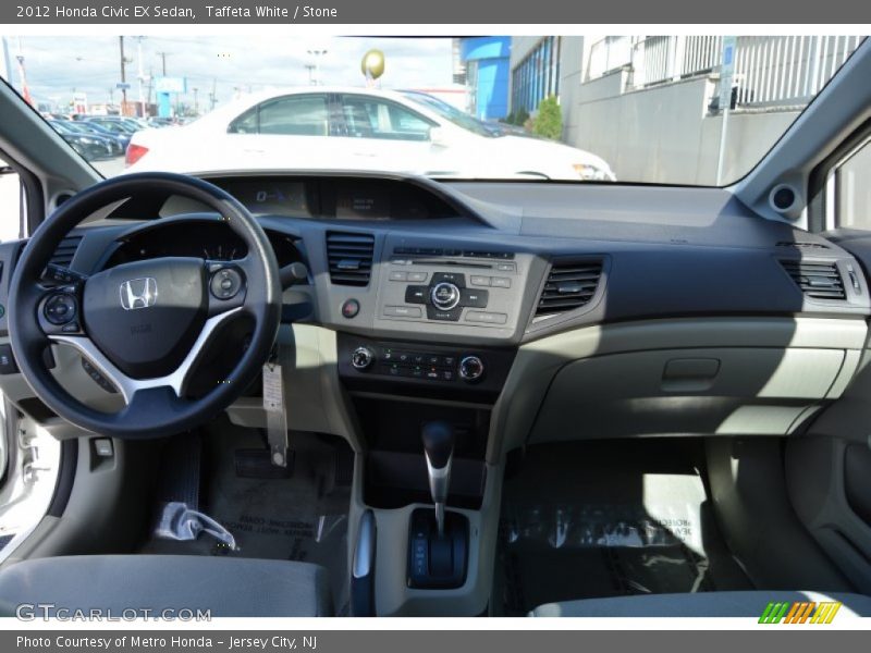 Taffeta White / Stone 2012 Honda Civic EX Sedan