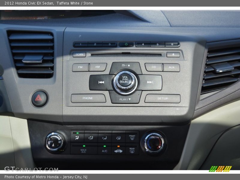 Taffeta White / Stone 2012 Honda Civic EX Sedan