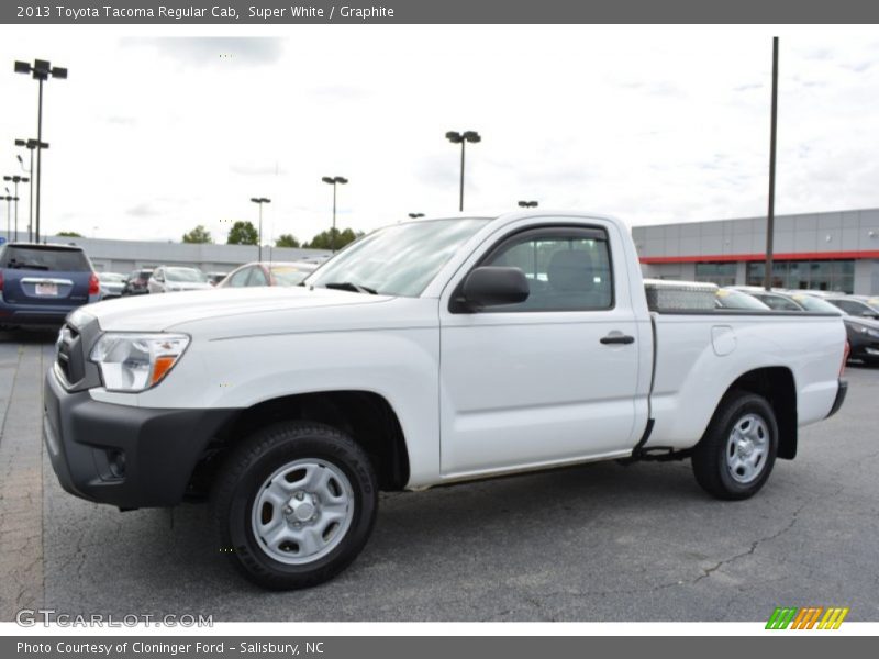 Super White / Graphite 2013 Toyota Tacoma Regular Cab