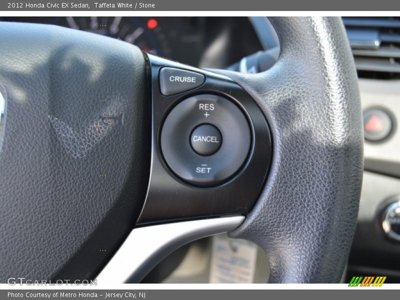 Taffeta White / Stone 2012 Honda Civic EX Sedan